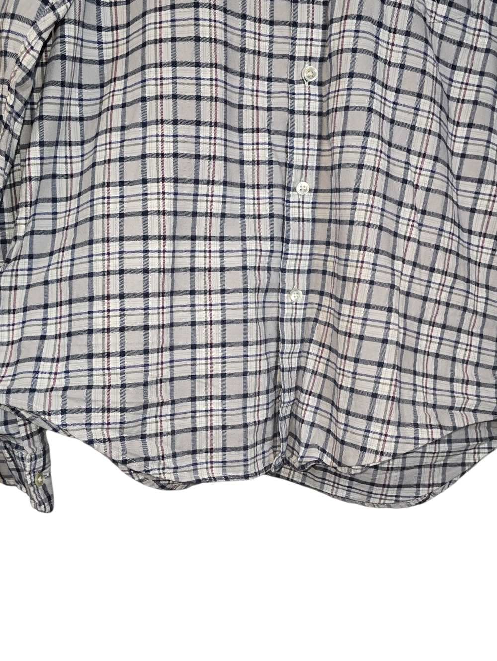 Lacoste 100% Cotton Plaid Button Down Long Sleeve Shirt Men’s Large Regular Fit - Picture 4 of 13